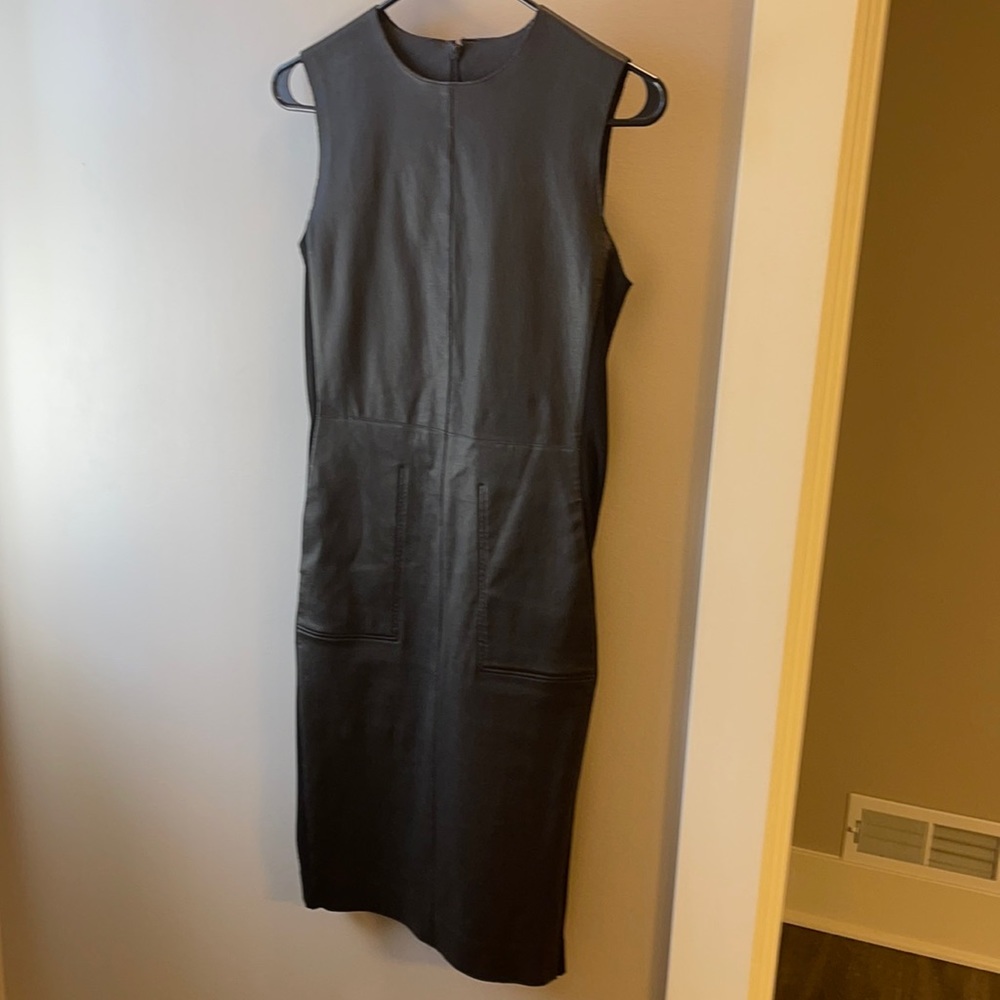 Vince leather pencil dress